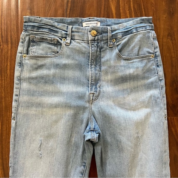 Good American Good Waist Crop Skinny Jeans Light Wash size 12 - Picture 2 of 8